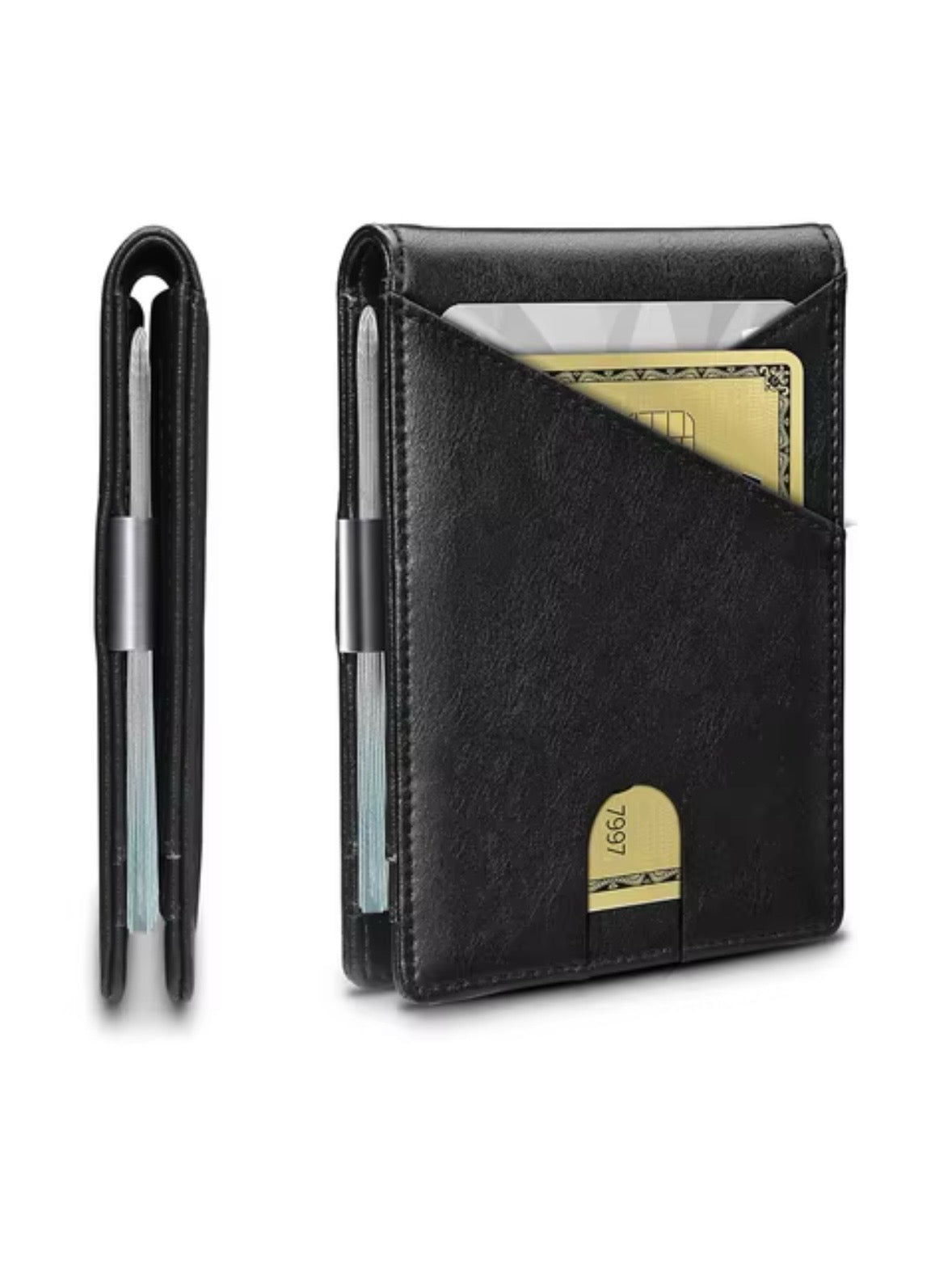 Men's Slim Leather Wallet - RFID Protection